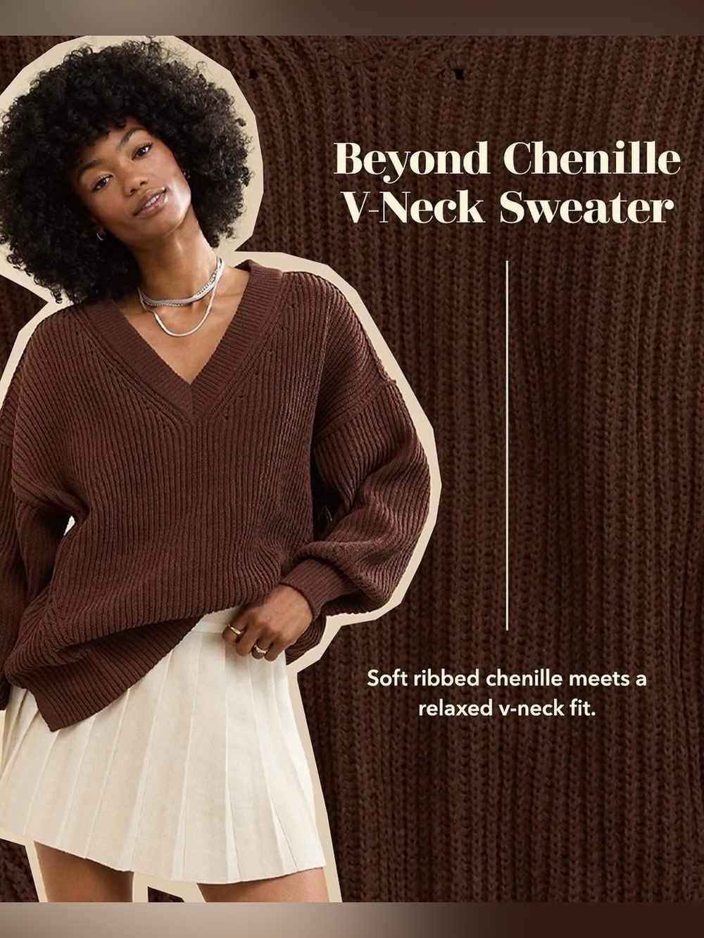 Aerie Beyond Chenille V Neck Sweater!